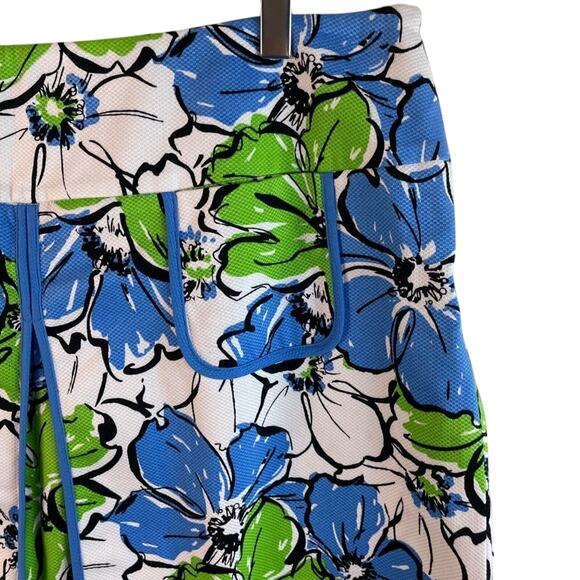 Andrea Viccaro Blue & Green Floral Skirt Size 16 NWT - Picture 3 of 6